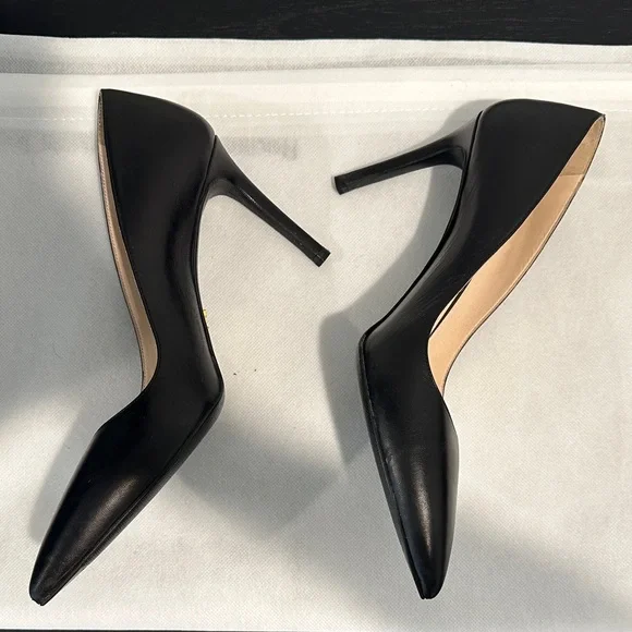 Prada Black Pointed Toe Pump Heel 38 - Picture 6 of 10